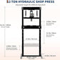 12 Ton Hydraulic Press, Heavy Duty H-Frame Garage Floor Shop Press with Adjustable Worktable & Plates, for Metal Bending, Straightening, Installing Bearings & U-Joints,Black