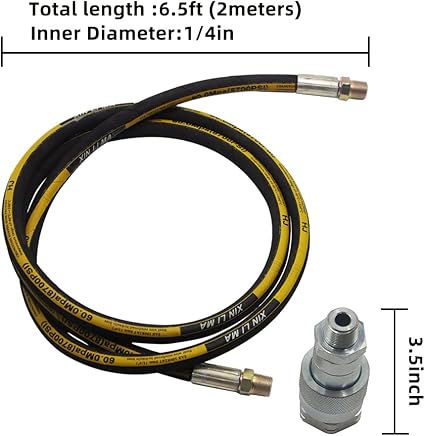BESTOOL Air Hydraulic Pump, 10,000 PSI 1/2 Gal Reservoir, NPT 3/8" Oil Outlet, 2 x 6.5 ft Pipe, Foot Actuated Hydraulic Pump Air Treadle for Auto Body Frame Machines and Pulling Post, Yellow
