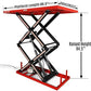 2200 lbs Capacity Stationary Powered Hydraulic Double Scissor Lift Table,86.6" x 51.2" Platform,94.5" Lift Height, UL Certified Moto,Model ELTD22L