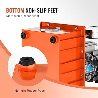 VEVOR 10000 PSI 750W 110V, 488 in³/8L Capacity, Single Acting Solenoid Valve, Electric Driven Hydraulic Pump Power Pack Unit with Pedal Switch for Punching/Bending/Jack Machine, Orange