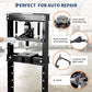 12 Ton Hydraulic Press, Heavy Duty H-Frame Garage Floor Shop Press with Adjustable Worktable & Plates, for Metal Bending, Straightening, Installing Bearings & U-Joints,Black