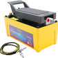 BESTOOL Air Hydraulic Pump, 10,000 PSI 1/2 Gal Reservoir, NPT 3/8" Oil Outlet, 2 x 6.5 ft Pipe, Foot Actuated Hydraulic Pump Air Treadle for Auto Body Frame Machines and Pulling Post, Yellow
