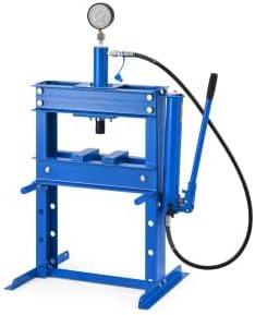 10T Hydraulic Press, Heavy Duty 10 Ton h-Frame Garage Hydraulic Shop Press, Adjustable Worktable & Plates, for Metal Bending, Straightening
